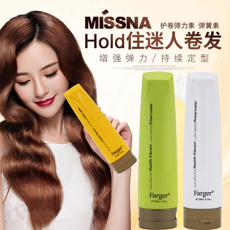 Farger Fage Green Tea Fragrance Anti-Dryness Spring Fiber Elastic Fiber Anti-Frizz Volumizing Moisturizing Styling Curly Hair Aloe Vera