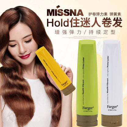 Farger Fage Green Tea Fragrance Anti-Dryness Spring Fiber Elastic Fiber Anti-Frizz Volumizing Moisturizing Styling Curly Hair Aloe Vera